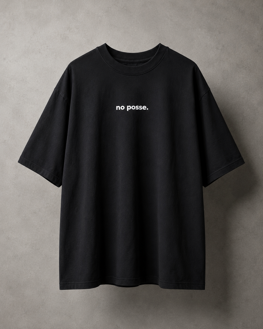 camiseta oversize black no posse